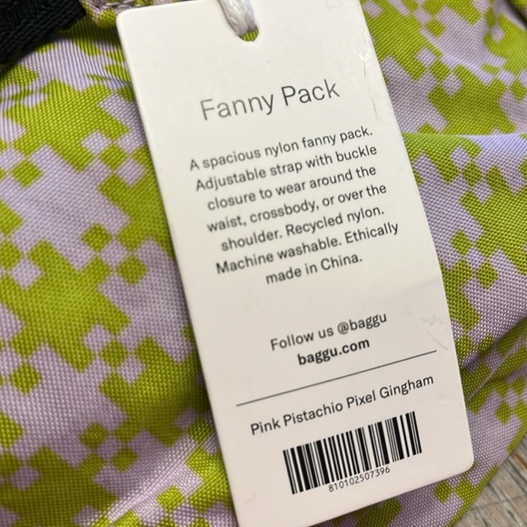 BAGGU Pistachio pixel Fanny pack new With Tags - Picture 7 of 7